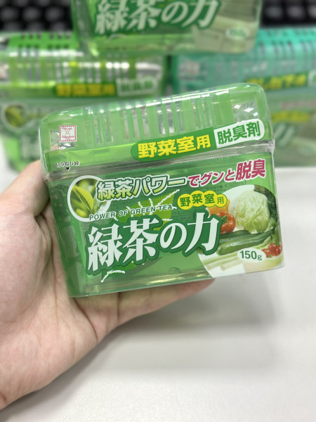 Hộp khử mùi tủ lạnh ngăn rau củ quả hương trà xanh Kokubo 150gr