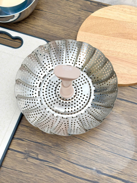 Vỉ hấp inox 304 có tay cầm chống nóng có thể mở rộng Mirai