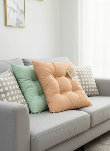 Đệm lót ghế, tựa lưng mẫu hoa Kouyu (size 40*40cm)