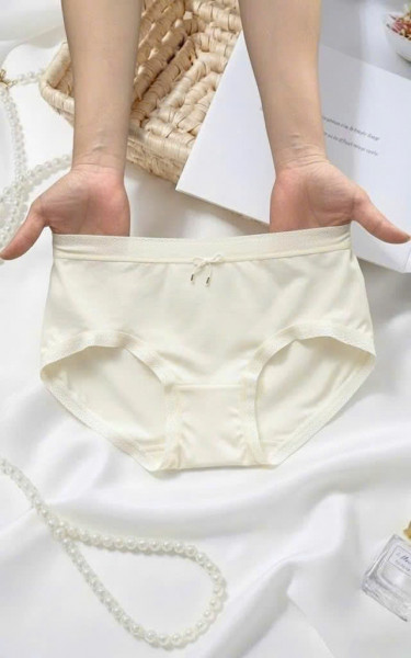 Quần lót nữ cạp cao viền ren siêu mềm mịn Modal Comfy - màu be
