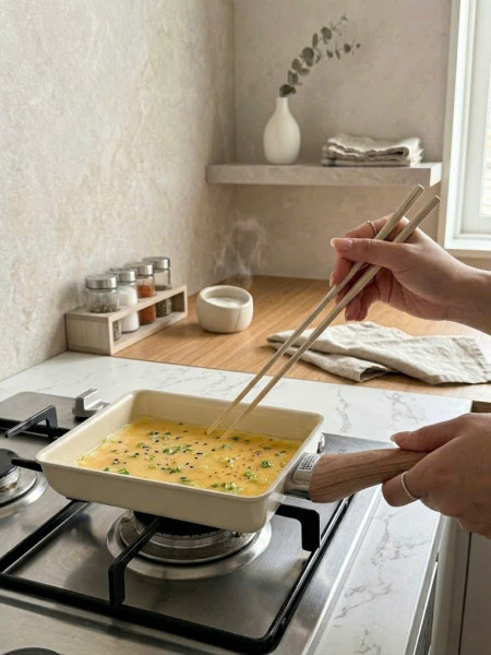 Chảo chiên trứng cuộn chống dính Ceramic Kakusee 13x18cm