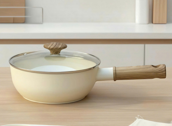 Chảo nhôm đúc sâu lòng chống dính Todaii - 18cm, nắp kính