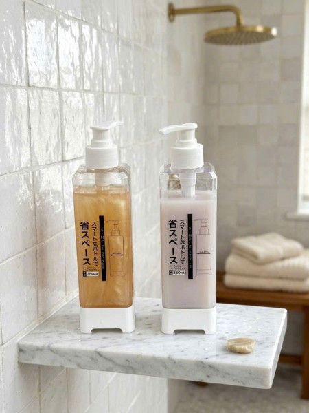 Chai đựng dầu gội, sữa tắm có vòi nhấn Echo 350ml (mã mới)