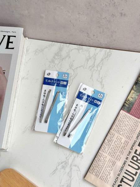 Set 2 nhíp inox đầu nhọn và đầu to