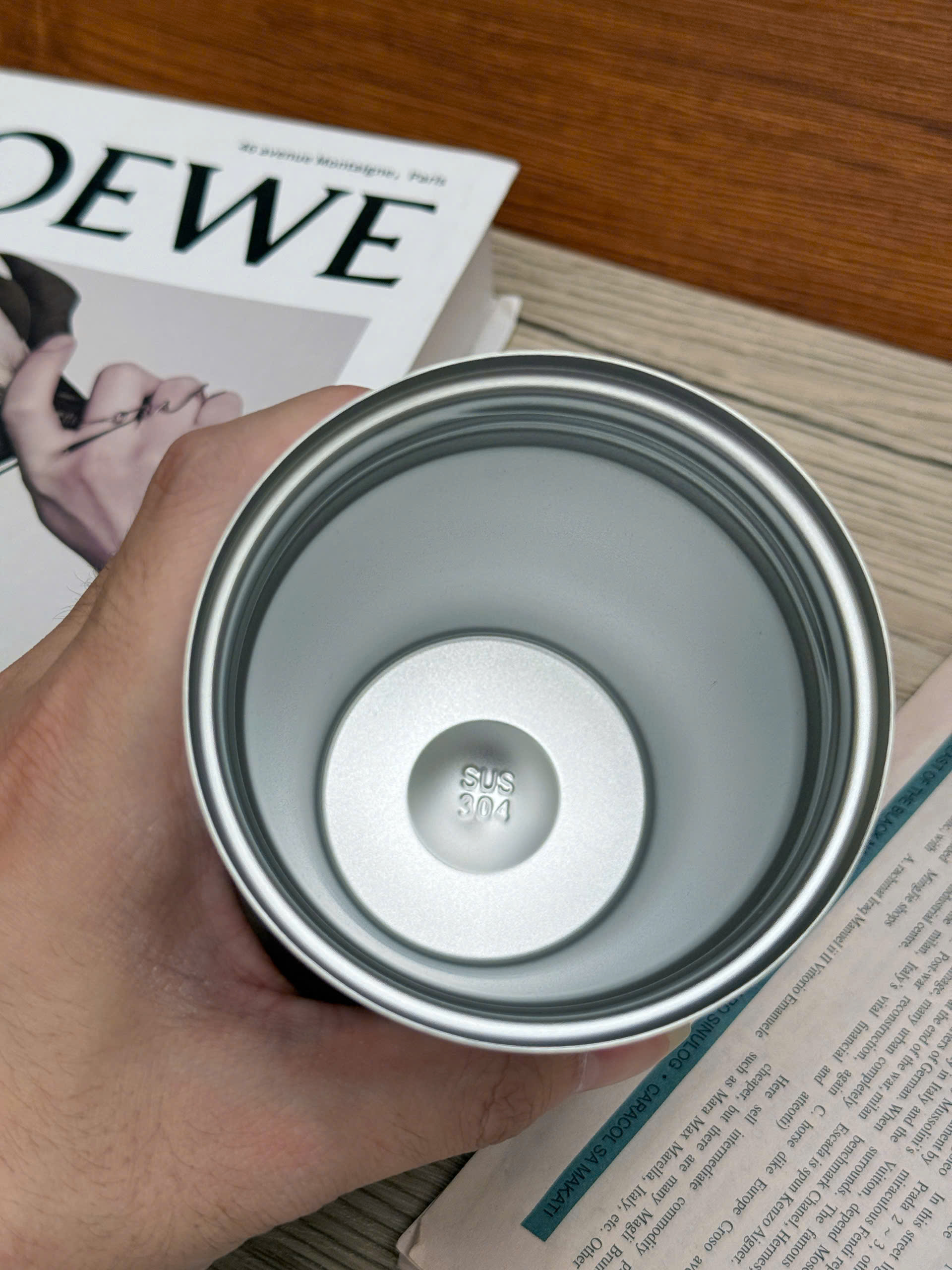 Cốc giữ nhiệt inox 304 nắp bật chống tràn Coco Café Kakusee 400ml