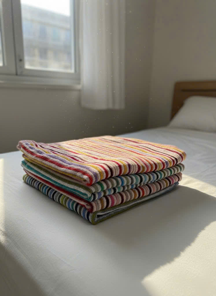 Khăn tắm thổ cẩm 100% cotton Hayashi 60x120cm