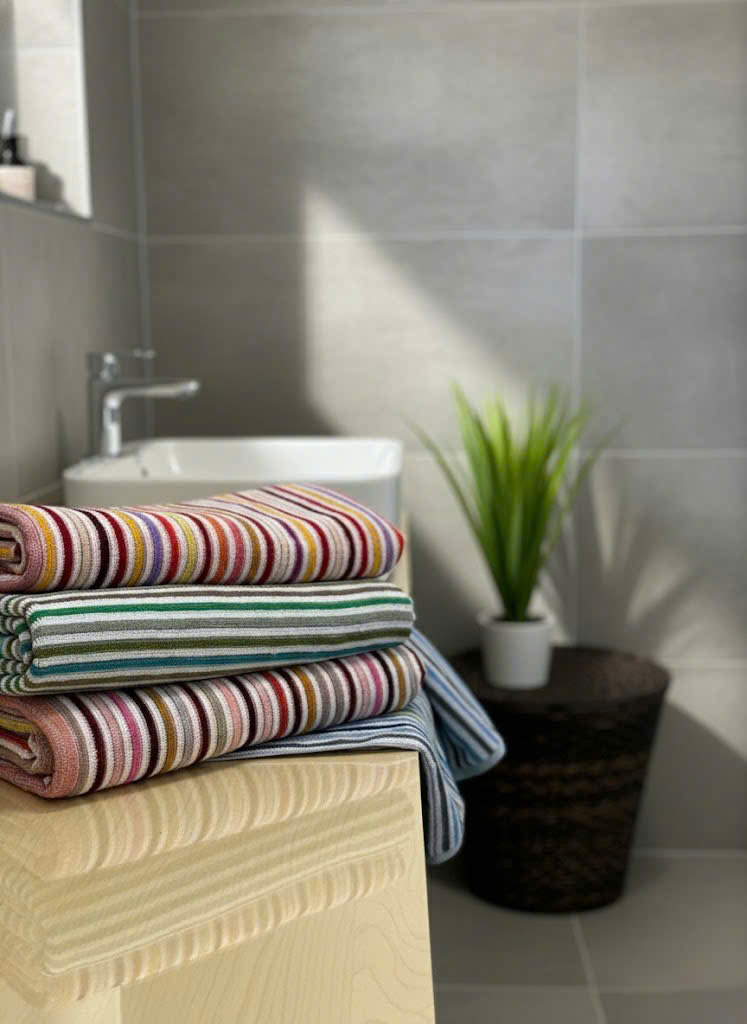 Khăn tắm thổ cẩm 100% cotton Hayashi 60x120cm