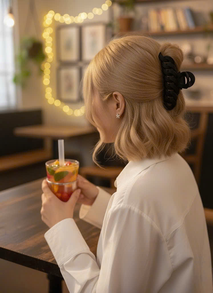 Kẹp tóc càng cua Mitsuki size M (dạng xoắn)