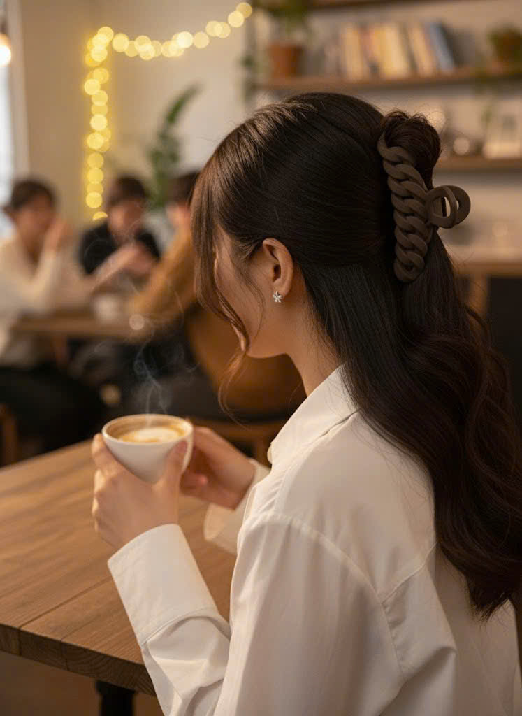 Kẹp tóc càng cua Mitsuki size M (dạng xoắn)