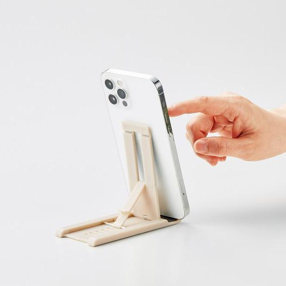 Giá đỡ điện thoại dạng mỏng có thể gập gọn (2 màu xám, be)