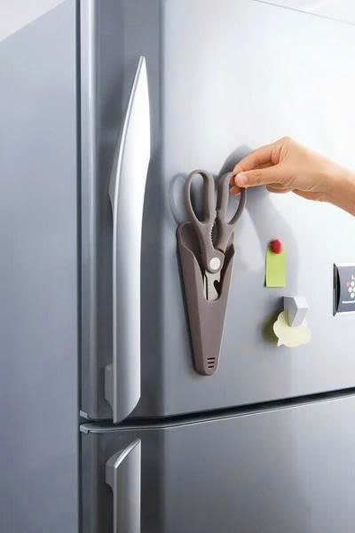 Kéo nhà bếp đa năng kèm vỏ đựng nam châm gắn tủ lạnh