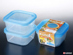 Set 2 hộp nhựa 750ml màu xanh