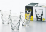 Set 4 cốc thủy tinh 315 ml họa tiết tròn