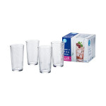 Set 4 cốc thủy tinh 300ml họa tiết vân dọc