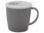 Cốc uống nước có lỗ cắm ống hút 300ml-màu nâu