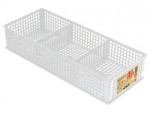 Khay đựng vật dụng chia ngăn dạng lưới dáng cao (màu trắng)