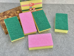 Set 5 miếng xốp rửa bát 1 mặt ráp (mẫu mới)