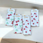 Khăn mặt cotton 2 lớp mẫu quả dâu (28*70cm)